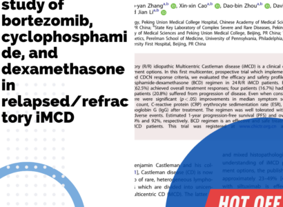 A prospective, multicenter study of bortezomib, cyclophosphamide, and dexamethasone in relapsed/refractory iMCD