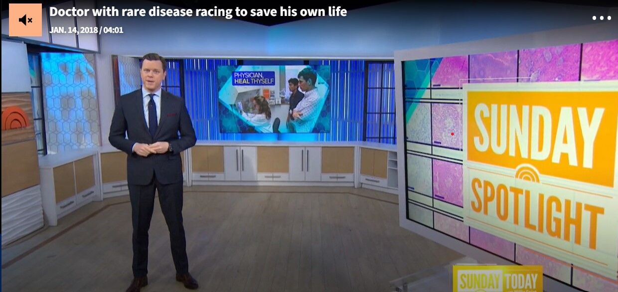 Doctor with rare disease racing to save his own life.